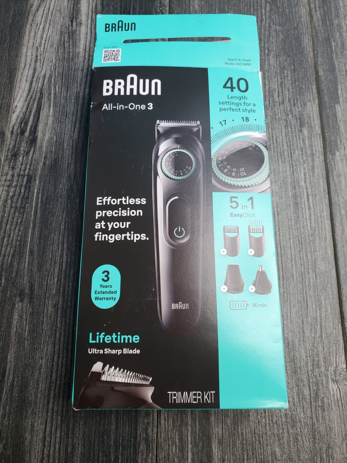 Braun All-In-One Style Kit Series 3 3450, 5-In-1 Trimmer for