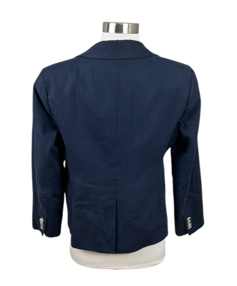 J.Crew Campbell Blazer Navy Blue Size 8P Preppy Classic - Image 3 of 4