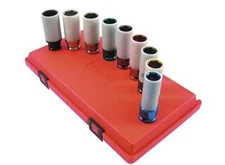 Sunex 2849 1/2" SAE& Metric Thin Wall Deep Wheel Protector Impact Socket Set