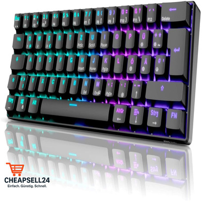 Mechanische Tastatur RGB 2,4 GHz Bluetooth 60 QWERTZ