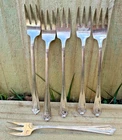 Gorham Plymouth (1911) Sterling Silver Cocktail Fork 5 3/8" Monogrammed Set Of 6