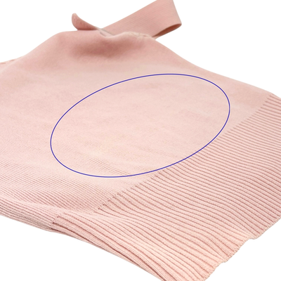 CHANEL Vintage 05C CC Logo Ribbed Knit Tank Top #38 Pink Cotton