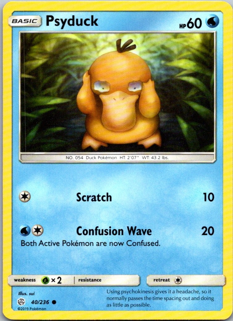 Psyduck 40/236 Cosmic Eclipse Pokemon TCG C NM