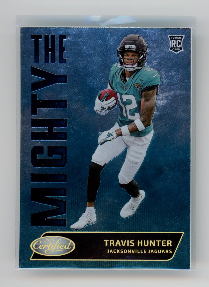 2025 Panini Certified Travis Hunter The Mighty Case Hit SSP Jaguars Rookie RC