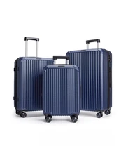 LIGHT FLIGHT Luggage Sets, Durable Hard Shell 3 Piece Set Suitcase with Spinn...