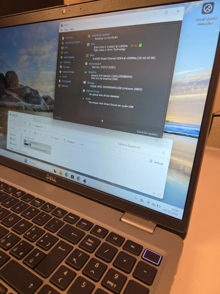Dell Latitude 5520 · i7-1165G7 · 8GB · 512GB, foto 3 di 5