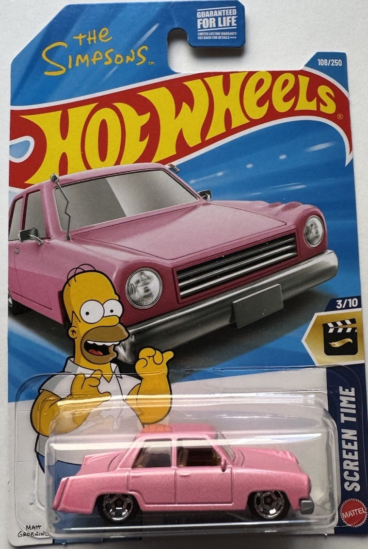 2026 Hot Wheels HW SCREEN TIME 3/10 The Simpsons Family Car 108/250