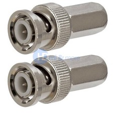 BNC Twist ON Connector RG59 CCTV Coax Cable Adapter Coaxial Male - LOT of 2