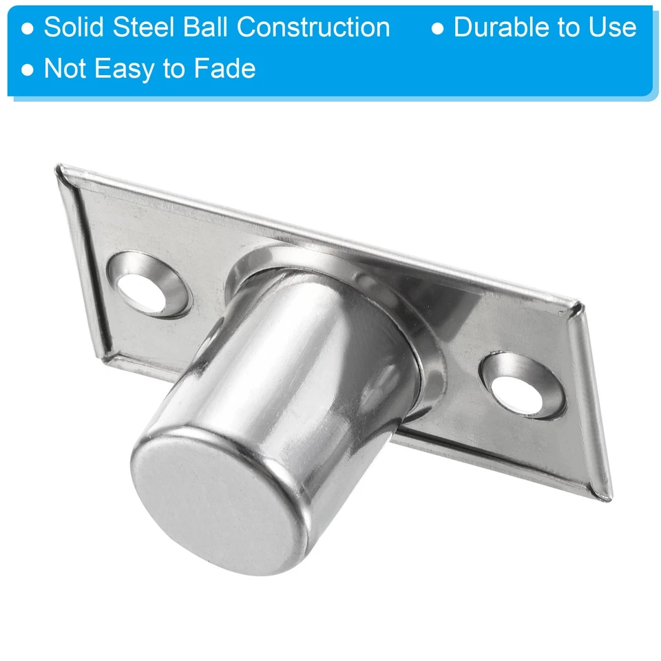 4Pcs Steel Closet Door Ball Catch with Strike Ball Latch Hardware Silver - Image 4 of 4