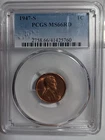 1947 S Wheat Penny Pcgs Ms 66 RED