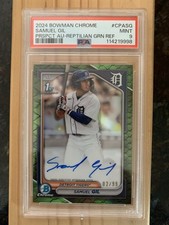 2024 Bowman Chrome 1st Samuel Gil Prospect Auto Reptilian /99 PSA 9 #CPASG