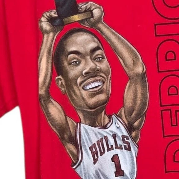 Camiseta Adidas Para Hombres Chicago Bulls Derrick Rose Jugador Más Valioso Talla L 2010-2011 Baloncesto Foto 3 de 4