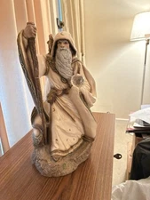 Windstone Editions Large White Wizard Crystal Dragon Statue By Peña 1986. 