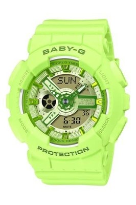 CASIO BABY-G BA-110YK-3AJF Y2K Fresh Colors Analog Digital Watch Green 43.4mm