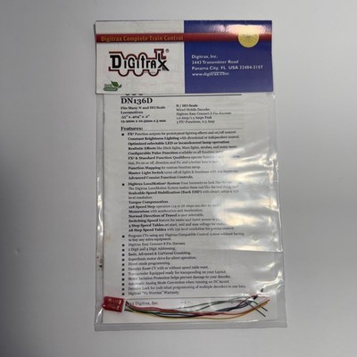 Digitrax DN136D 1 Amp Wired Mobile Decoder N & HO Scale