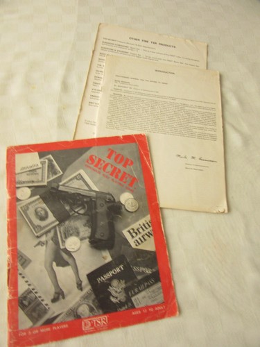 TSR TOP SECRET ESPIONAGE ROLE PLAYING GAME & ADMINISTRATOR FILE 001 - 1980-1 DIE - Picture 3 of 6