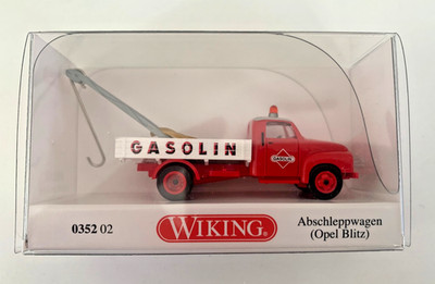1:87 WIKING Nr. 352 02 Opel Blitz '52 Abschleppwagen rot/weiß GASOLIN