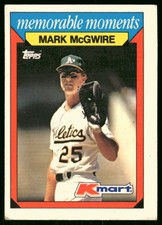 1988 Topps Kmart Memorable Moments #16 Mark McGwire