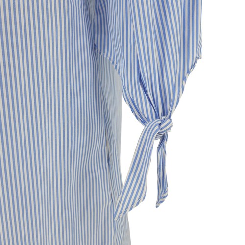 New York & Co Herren Hemdkleid blau gestreift schulterfrei Langarm neu ohne Etikett Small - Bild 6 von 10