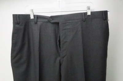 Corneliani Master Gray Woven 100% Wool Dress Pants Trousers 56 EU Brand NEW