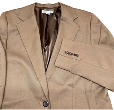 Vintage Pendleton Brown 100 Virgin Wool Blazer Jacket Career Office Women  s 14