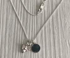 Childs Small Honey Bee Sterling Silver Charm Necklace, Personalised, Gift Boxed