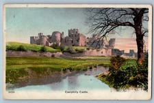 East Chicago IN Caerphilly Wales Postcard Caerphilly Castle 1907 Posted Antique
