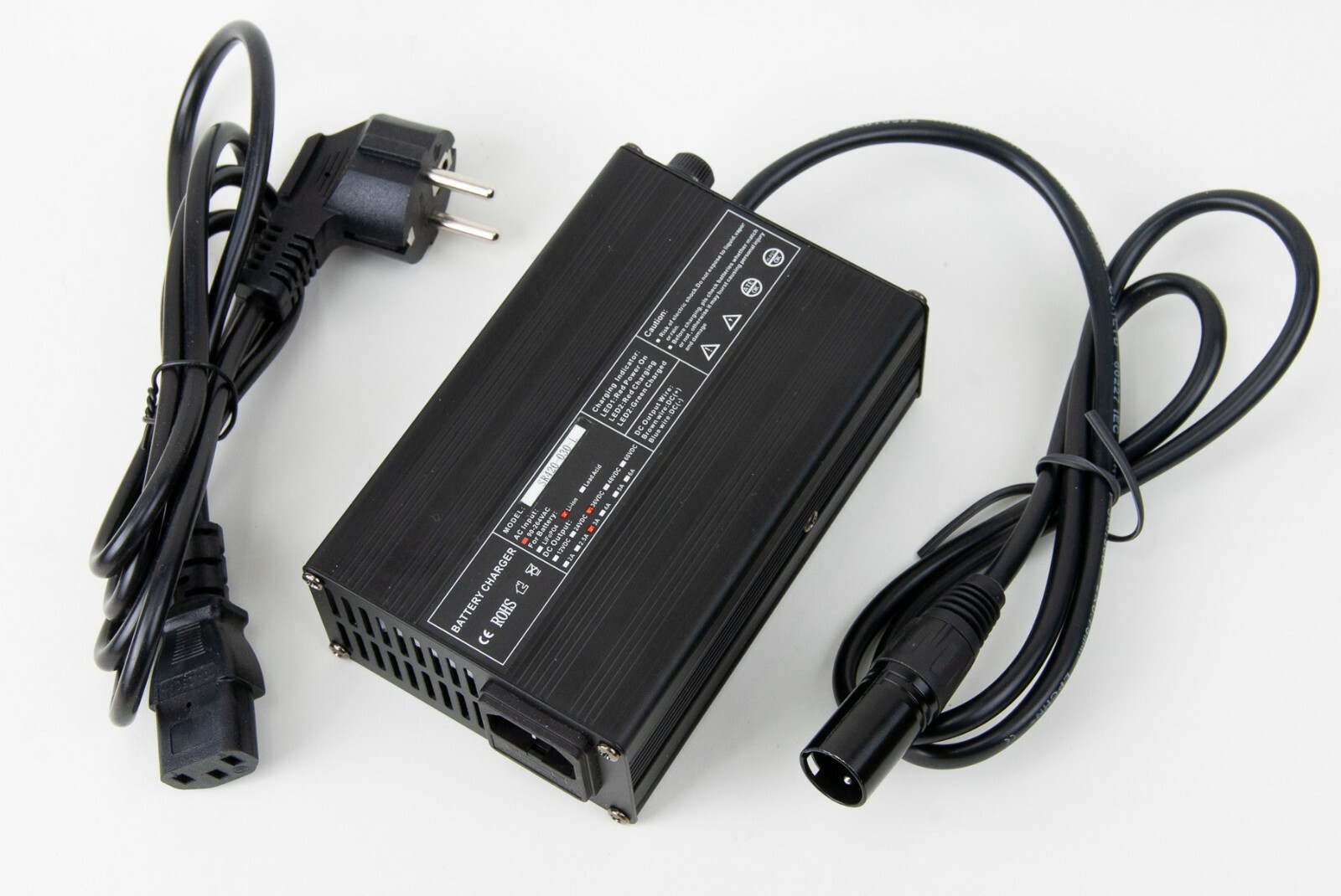 Chargeur batterie lithium 36V 3A réglable pour vélo électrique VAE