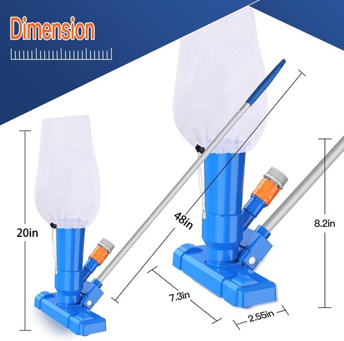 Handheld Ground Swimming Pool Vacuum Portable Jet Underwater Cleaner w/Filter Ba - Picture 3 of 13