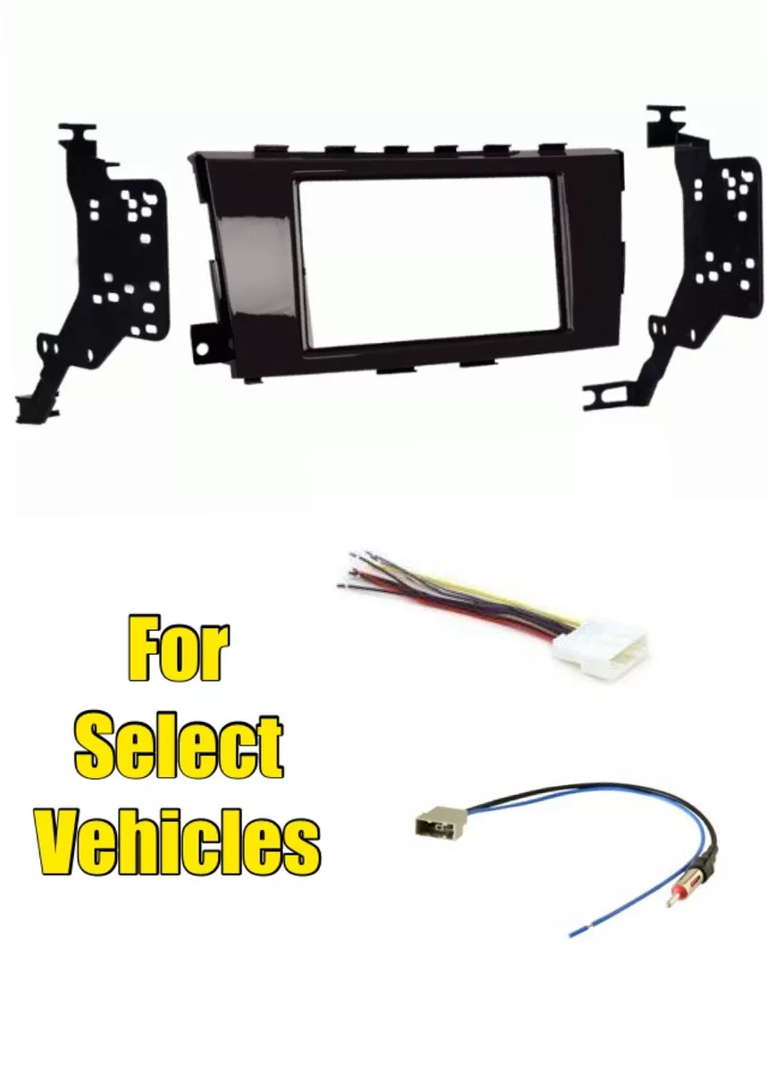 Double Din Car Stereo Dash Trim Kit Wire Combo for 2013 2014 2015