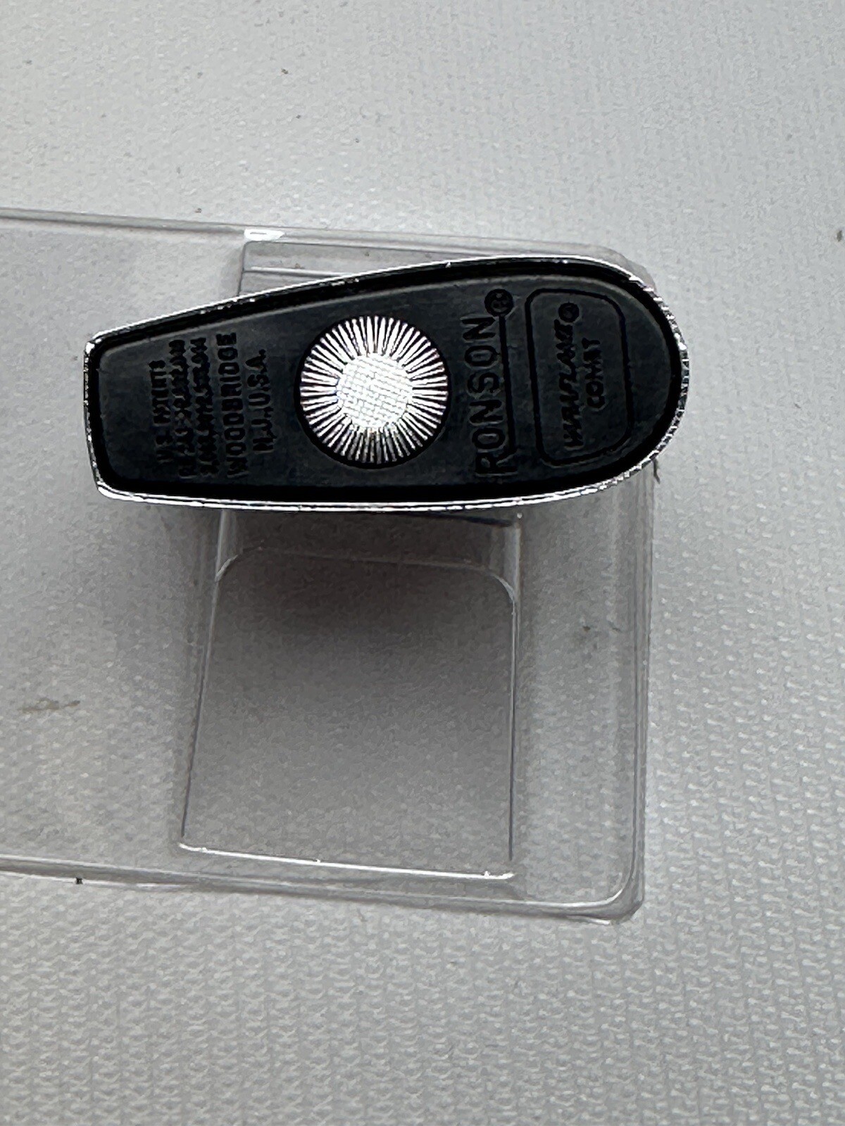 Vintage Ronson Varaflame  Comet Pocket Lighter Black Wrapped