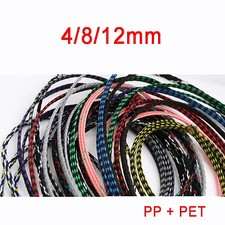 Expanding Braided Sleeving Cotton Yarn  PET Wire Cable Harness Sheathing