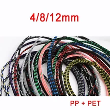Expanding Braided Sleeving (Cotton Yarn + PET) Wire Cable Harness Sheathing