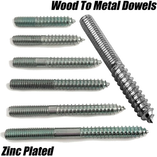 M4 M5 M6 M8 M10 WOOD TO METAL DOWELS HANGER BOLTS SCREWS + WING NUTS