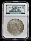 1922 Peace Silver Dollar Binion Silver Hoard Collection NGC MS63