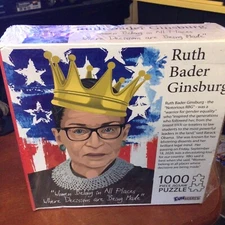 Ruth Bader Ginsburg Funwares 1000 Piece Jigsaw Puzzle New In Sealed Box 