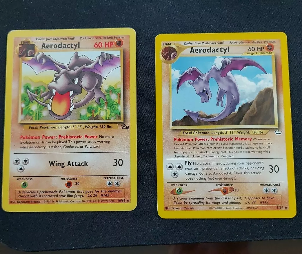 Aerodactyl Pokemon Card - 1st Edition Rare - Fossil 16/62 - Near Mint