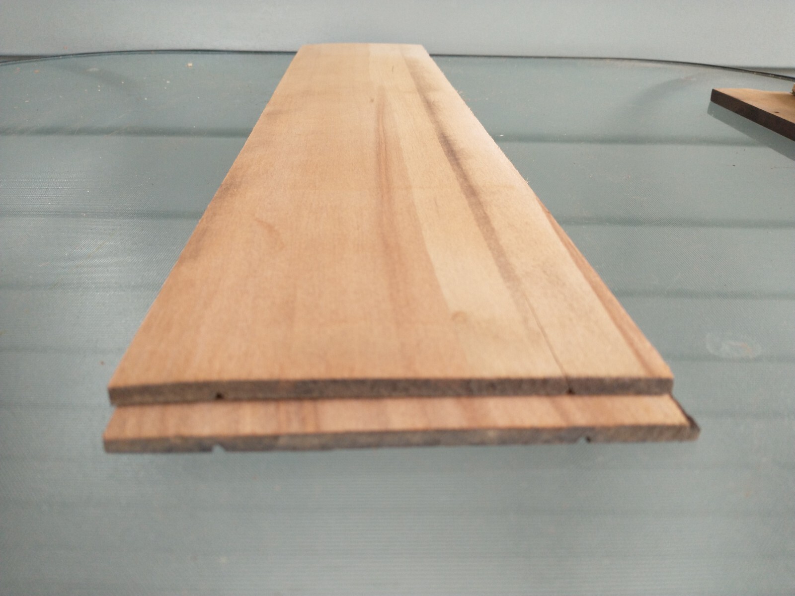 2 Thin Antique Old Growth Poplar Wood Panels 5" X 24" Project Lumber Lot X