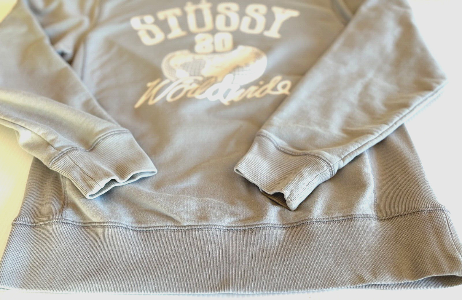 Stussy 80 Worldwide Global Roots Unisex Crewneck Sweatshirt Gray Size Large image 10
