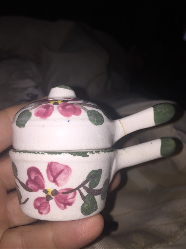 Vintage kettle and pan salt and pepper shaker set