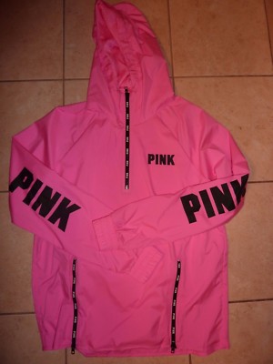 Coupe-vent / Sweat à Capuche Victoria's Secret PINK - 1/4 Zip, Manches Longues, 100% Polyester, Neuf Avec étiquettes