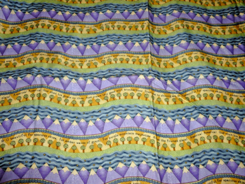 NEW DEBBIE MUMM Fabric - AMERICA THE BEAUTIFUL - Wavy Stripe - 43"x 1.5 yard - Picture 1 of 3