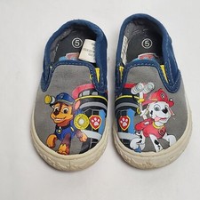 Paw Patrol Boys Size 5 Slip on canvas shoes