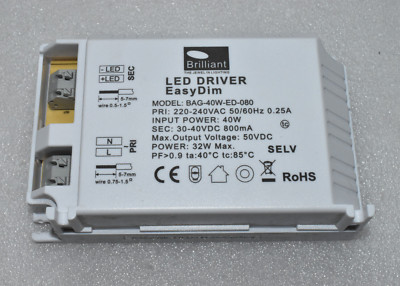 BRILLIANT BAG-40W-ED-080 LED Driver Treiber Trafo 32 Watt EasyDim DC 30-40 Volt