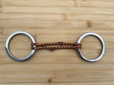 Copper Double Twisted Loose Ring Western Snaffle Bit  4 3/4"  Small Horse