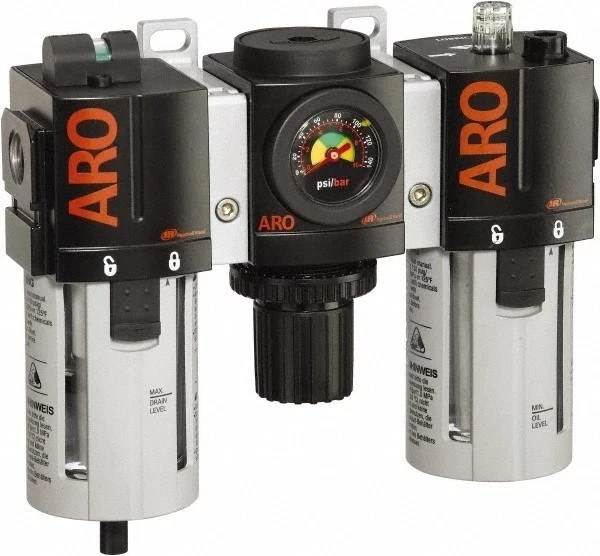 ARO C38341-800 FRL Filter Regulator Lubricator 1/2" NPT Port 150 CFM 150 PSI