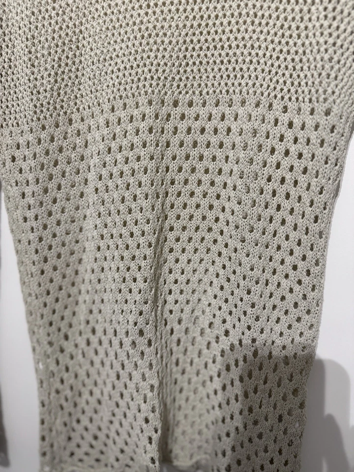 REISS Cream Open-Knit Long Sleeve Jumper Size S Excellent Condition Uk 8/10 - Image 3 of 4