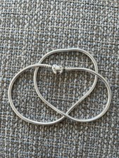 Genuine Pandora Snake Chain Necklace With Heart Clasp