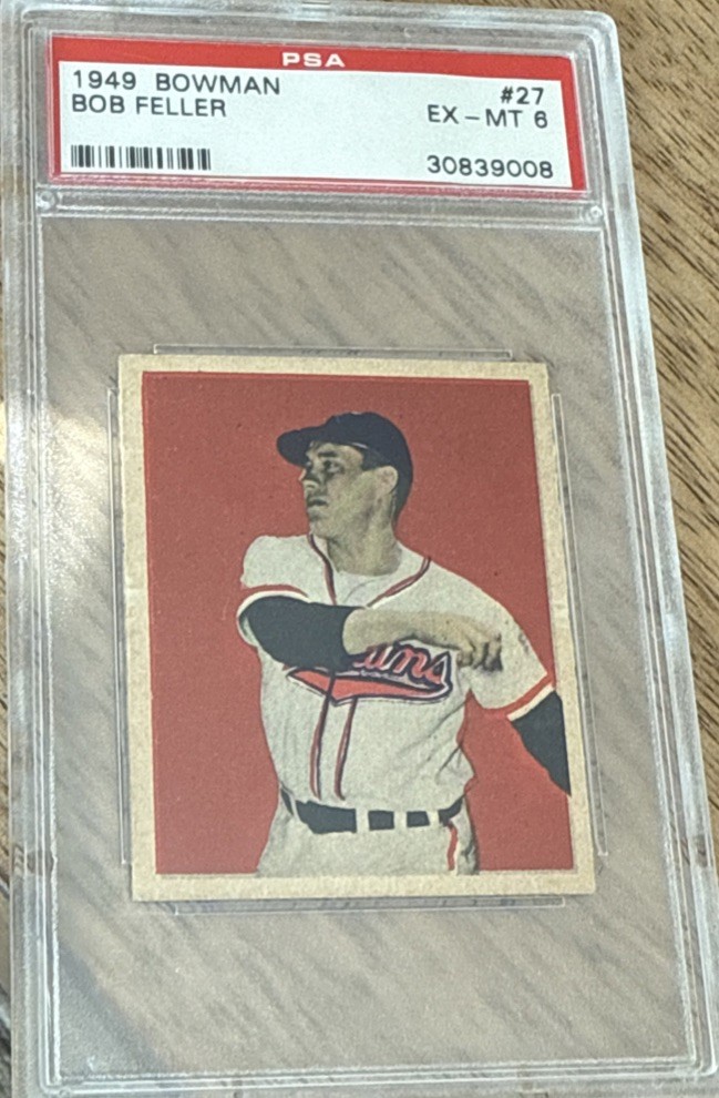BOB FELLER 1949 Bowman #27 PSA 6 EX-MT - INDIANS