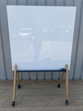 Double-Sided Mobile Whiteboard & Corkboard  On Wheels